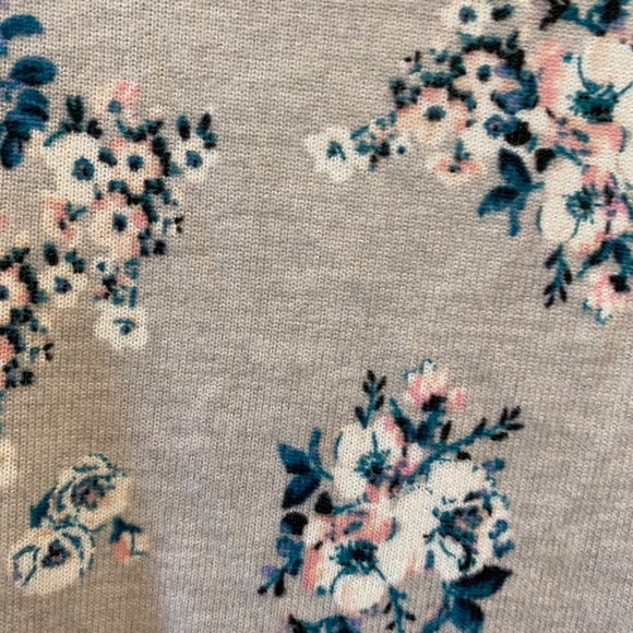 Nanette Lepore Wrap Gray Knit Style Floral Robe - Picture 4 of 4